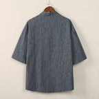 Cardigan Vintage Button Jacquard Shirt