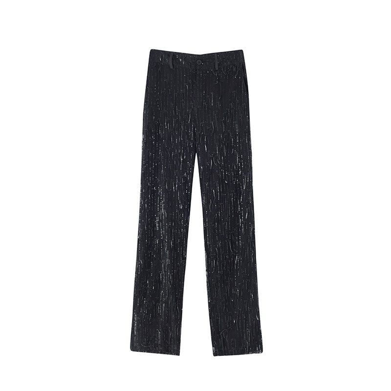 Stage Tassels Sequins Tops Pants Suits