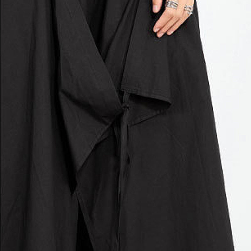 Elastic Waist Irregular Patchwork Skirt Pants