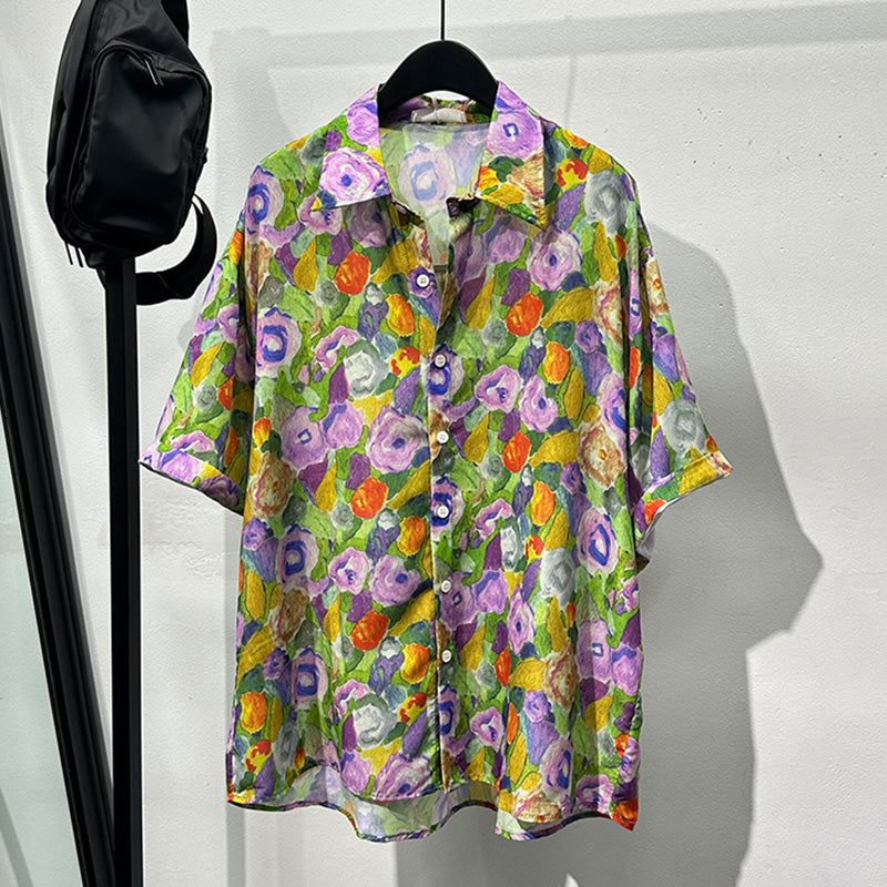 Oil Painting Design Loose Casual Shirt