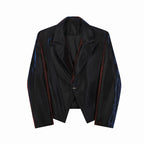 Glossy Metallic Short Stage Blazer