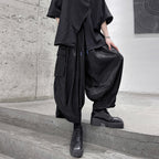 Retro Big Pocket Dark Pattern Nine-point Bloomers