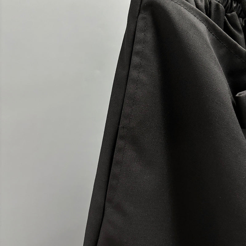 Loose Wide-leg Cropped Strappy Hakama Pants