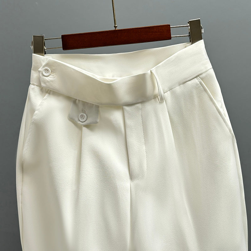 Naples High Waisted Slim-fit Trousers