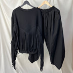 Fringed Long Sleeve Sweatshirt