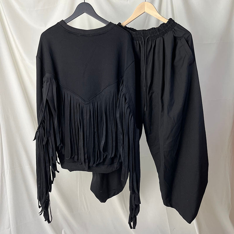Fringed Long Sleeve Sweatshirt