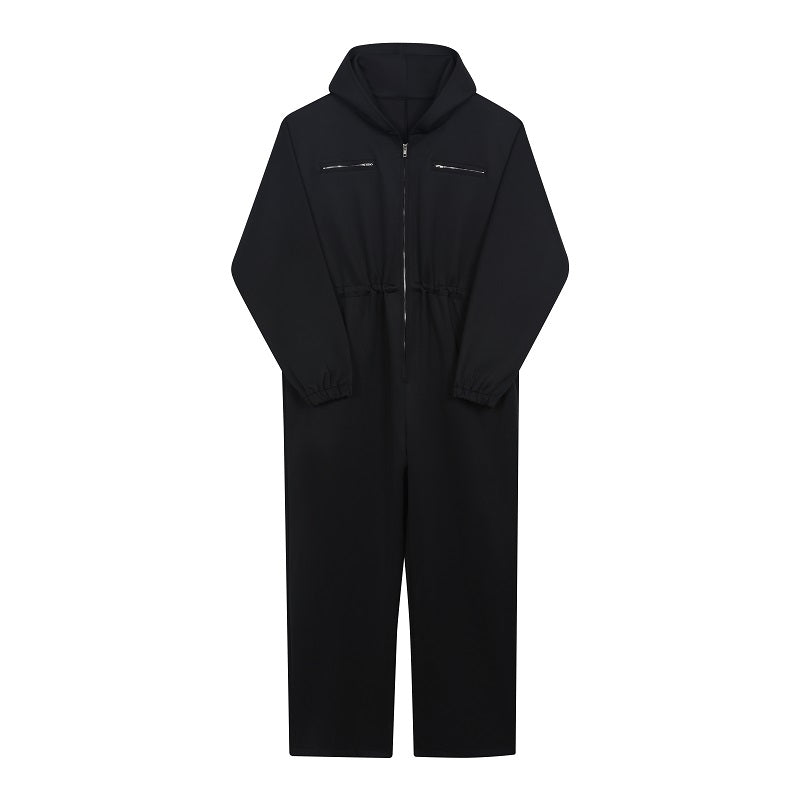 Black Zipper Jumpsuit