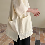Vintage Slit Pocket Short-sleeved T-shirt