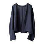 Vintage Ramie Loose Cardigan Shirt