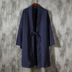 Printed Zen Cloak Linen Cape Coat