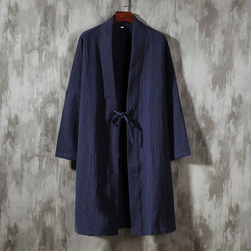 Printed Zen Cloak Linen Cape Coat