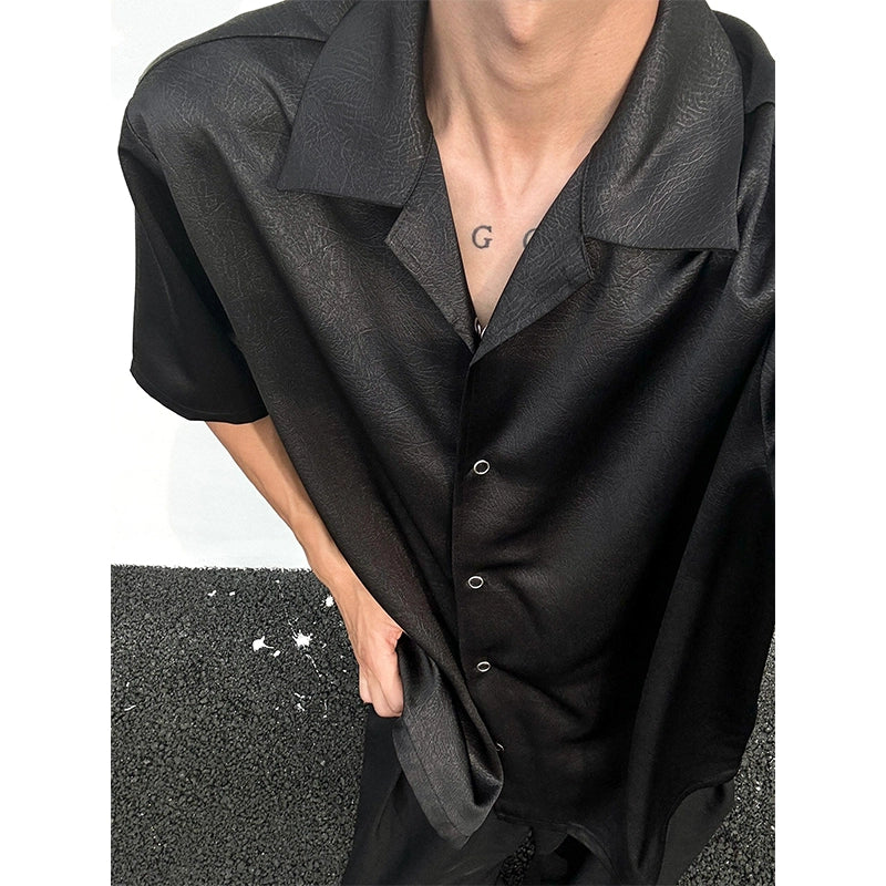 Ice Silk Casual Loose Short-Sleeved Shirt