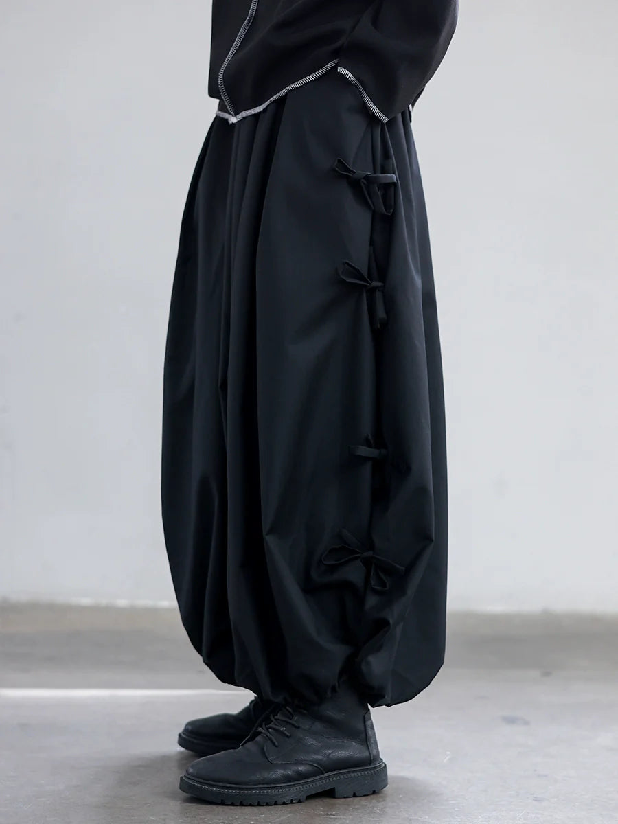 Strappy Wide Leg Ninth Pants