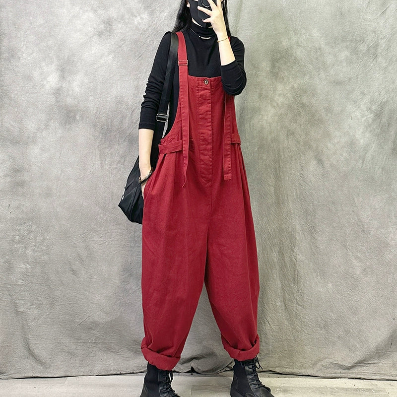 Casual Retro Loose Overalls