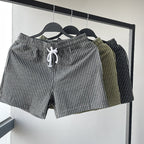 Cotton Striped 3-quarter Casual Shorts