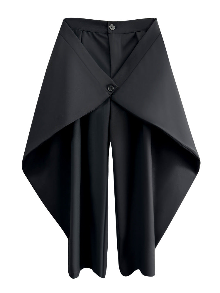 Tapered Cropped Straight-leg Casual Pants