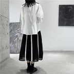 Japanese Style Irregular Pleated Loose T-shirt