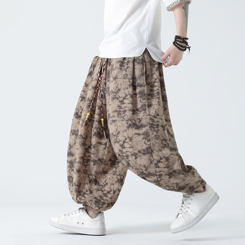 Loose Zen Embroidered Wide Leg Pants