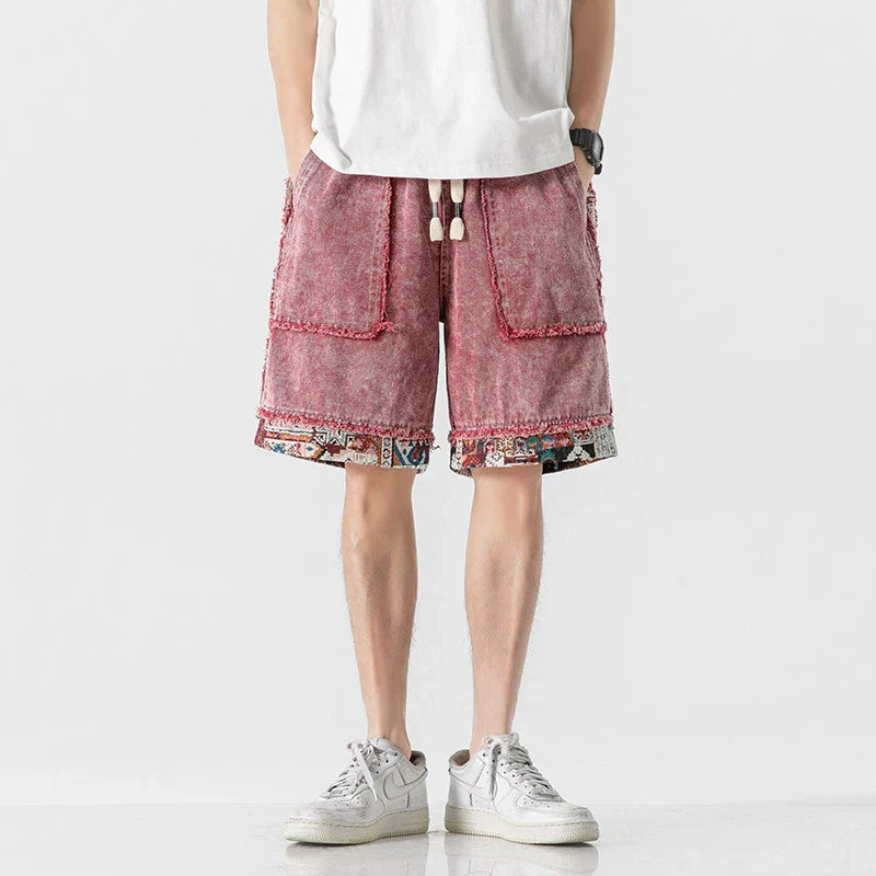 Panelled Vintage Denim Shorts