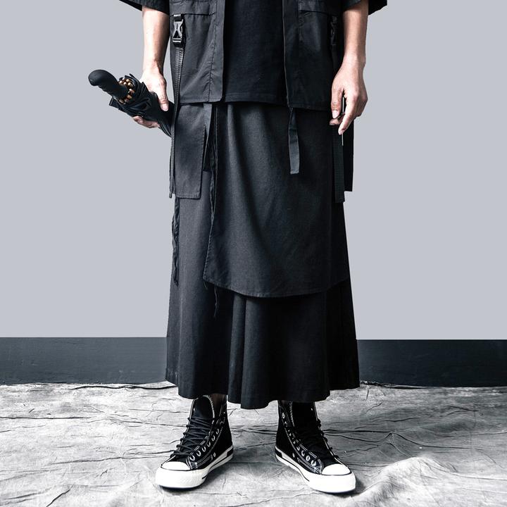 Baggy Black Pants Hakama Pants