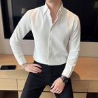 Casual Waffle Long Sleeve Shirt