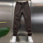 Slightly Tapered Loose Drape Elastic Waist Trousers