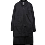 Mid-length Workwear Printed Shirt