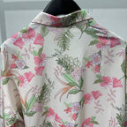 Retro Print Loose Non-iron Drape Shirt