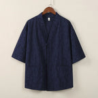 Cardigan Vintage Button Jacquard Shirt