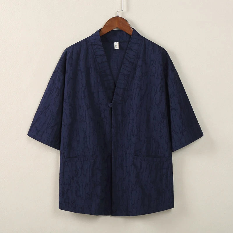 Cardigan Vintage Button Jacquard Shirt
