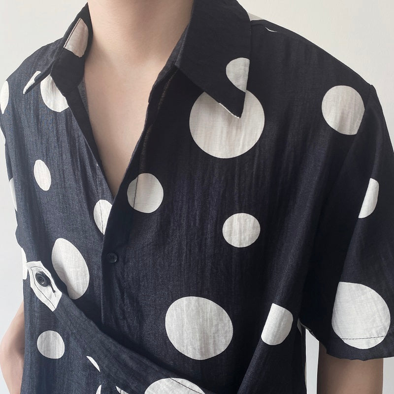 Summer Polka Dot Print Shirt
