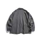 Loose-fitting Curved Lapel Blazer