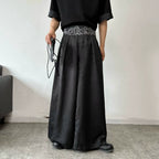 Embroidered Jacquard Fringed Trousers