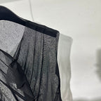 Mesh Hollow V-neck Sleeveless Vest