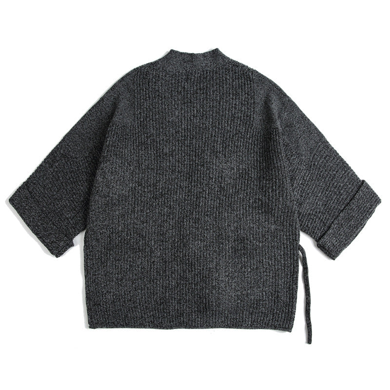 Japanese Retro Kendo Kimono Robe Loose Knitted Cardigan
