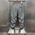 Plaid loose legged casual pants