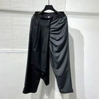 Fake Two-piece Contrasting Color Harem Pants