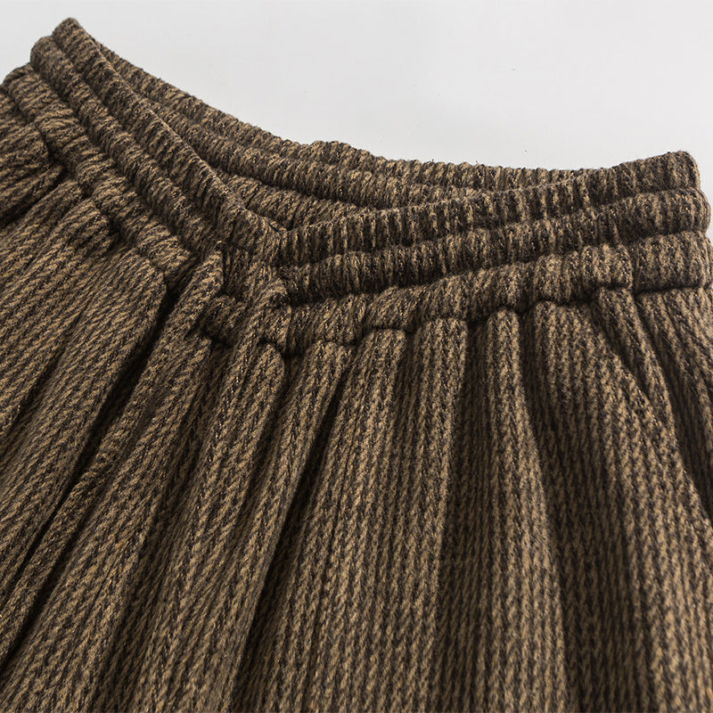 Retro Thick Woolen Loose Bloomers