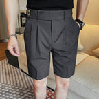 Summer Solid Color Casual Slim Fit Shorts