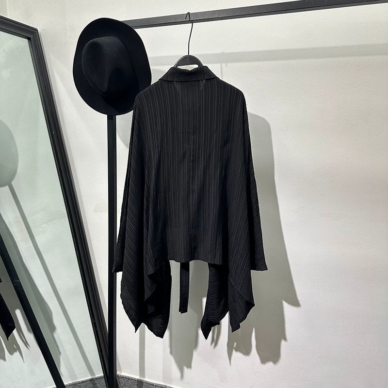 Irregular Loose Dark Black Top Shirt