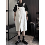Solid Color Loose Casual Wide-leg Overalls