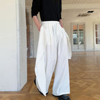 Retro Ribbon Casual Wide-leg Irregular Trousers