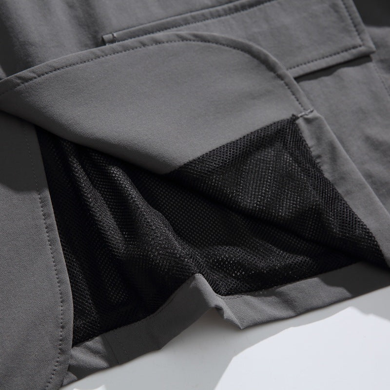 Loose-fitting Curved Lapel Blazer