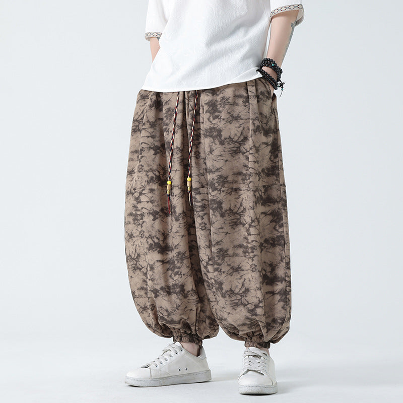 Loose Zen Embroidered Wide Leg Pants