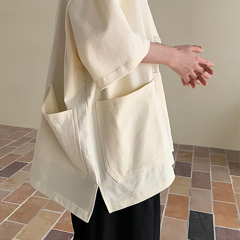 Vintage Slit Pocket Short-sleeved T-shirt