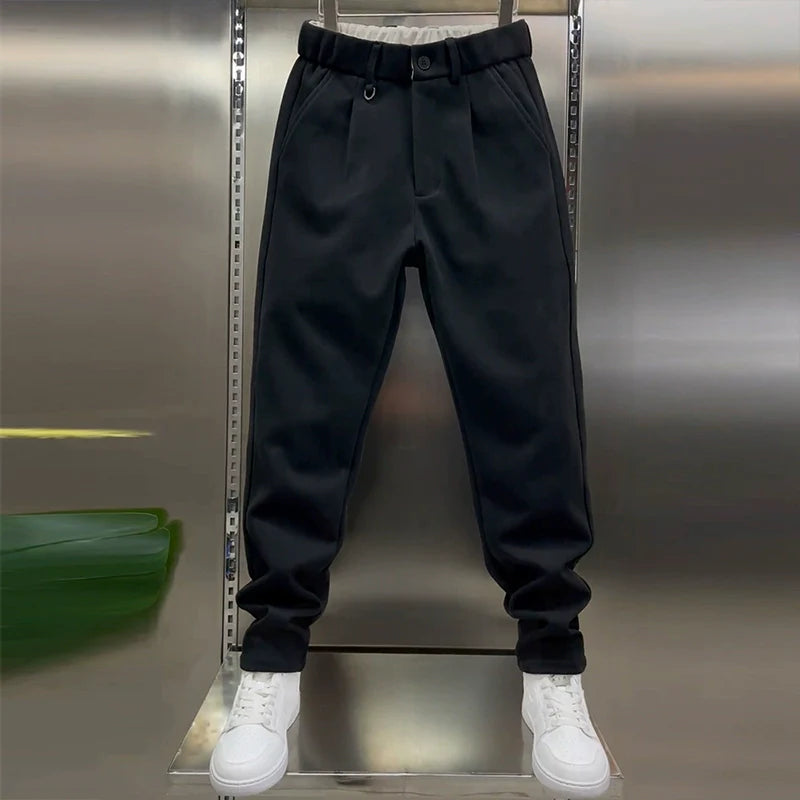 Slightly Tapered Loose Drape Elastic Waist Trousers