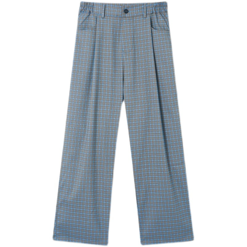 Plaid Loose Casual Straight-leg Pants