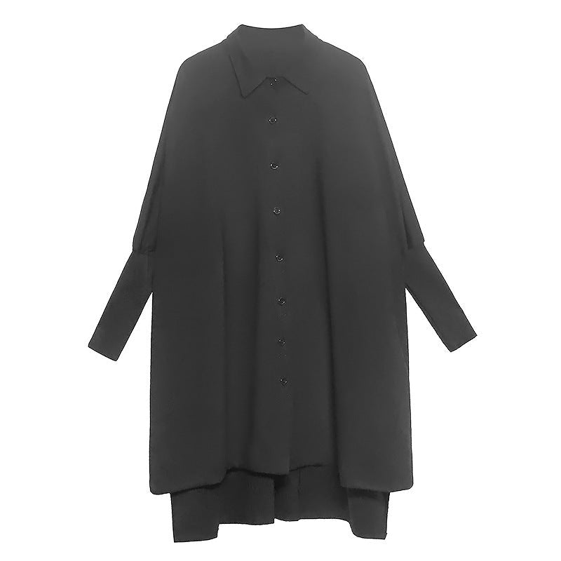 Asymmetric Loose Casual Drape Shirt