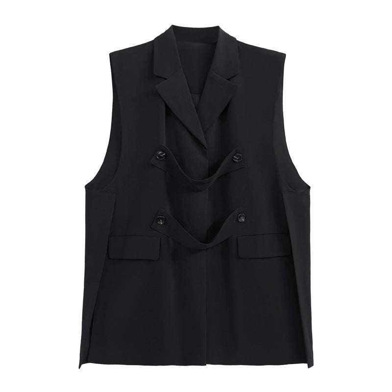 Sleeveless Loose Suit Vest Jacket