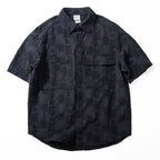 Jacquard Loose Casual Short-sleeved Shirt